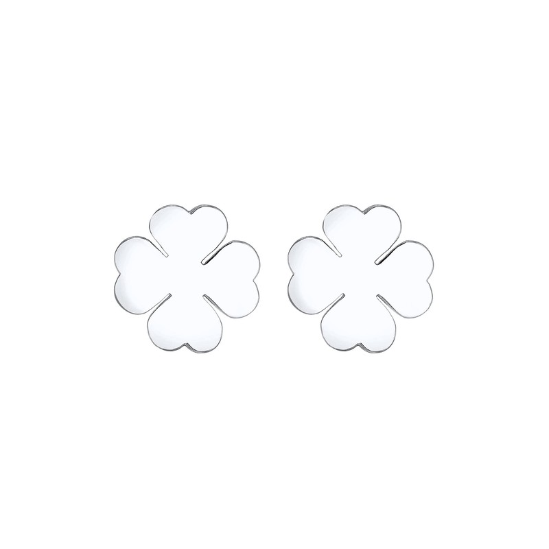 Elli Women Silver 925 Sterling Silver Cloverleaf Earrings