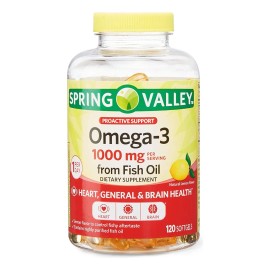 Spring Valley Omega-3 1000 Mg 120 Softgels Sabor Sin Sabor