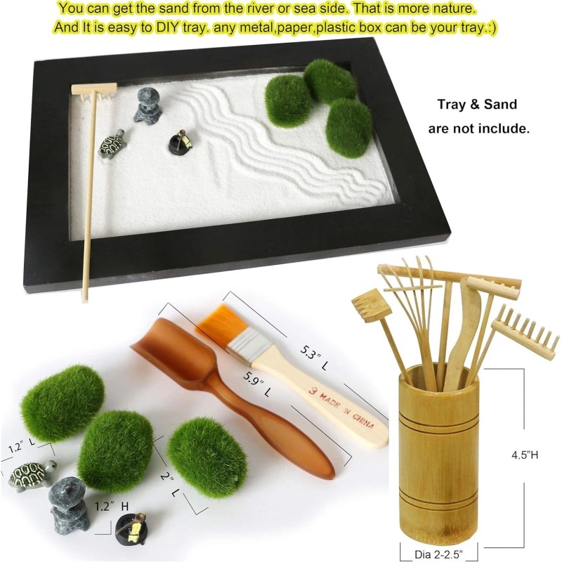 BangBangDa Mini Zen Garden Rake Tool - Tabletop Meditation Rock