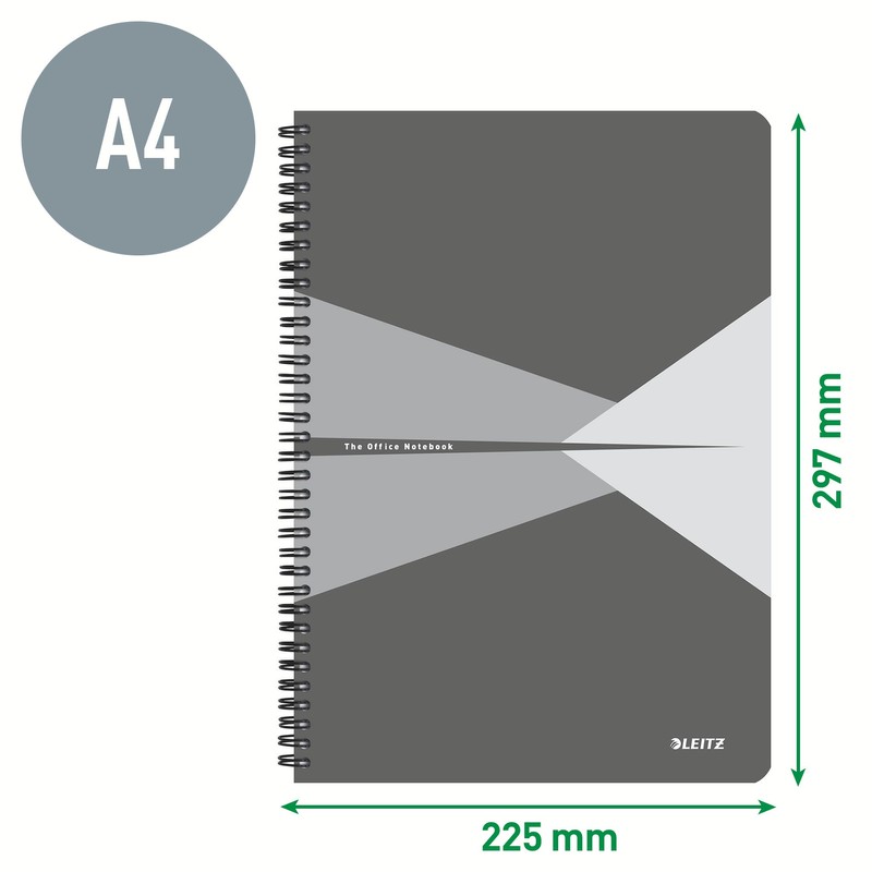Leitz Office College Pad A4 Squared Notebook with Spiral Bound,