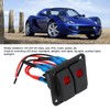 Rocker Switch Panel 2 Gang On Off Pre Wired Red