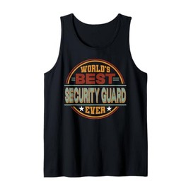 Retro Badge Worlds Best Security Guard Tank Top