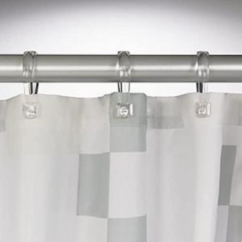Sealskin Pixel Shower Curtain, Polyester, Black, 180 x 200 cm