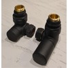 Team Controls Designer Matt Black Corner Angled Radiator Valves 15mm