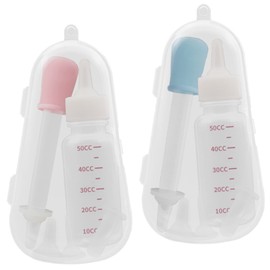 HAMILO Kittens Feeding Bottle, Nursing Bottle, Water Supply, Small Animals, Dropper and Storage Case Included, Set of 2
