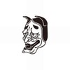 Festival Makeup M093 Black Hannya (Small) 3.4 x 2.0 inches
