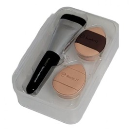 Flaw Cover Studio 17 Skin Fit Base Makeup Kit Mini Brush + Finger Puff 4P / 결점커버 스튜디오17 스킨핏 베이스 메이크업 키트 미니브러쉬+핑거퍼프4P