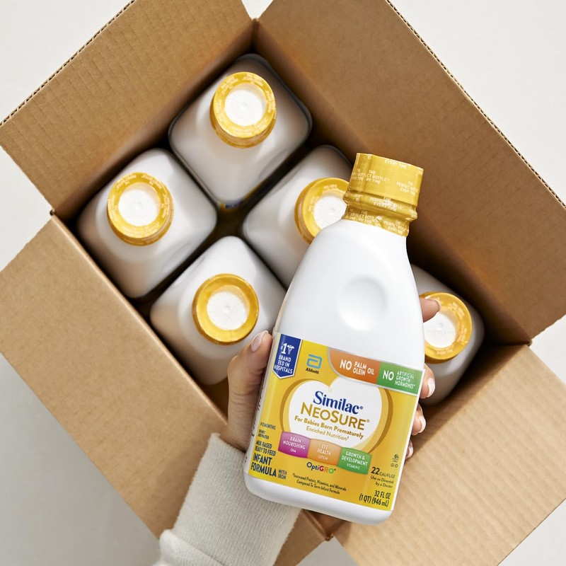 Similac NeoSure Premature Post-Discharge Infant Formula, Ready-to-Feed Baby Formula, 32-fl-oz