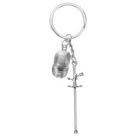 Yardwe Fencing Keychain Metal Fencing Key Chain Key Ring Handbag Charm Ornament Fencing Sport Fans Souvenir for Fencer