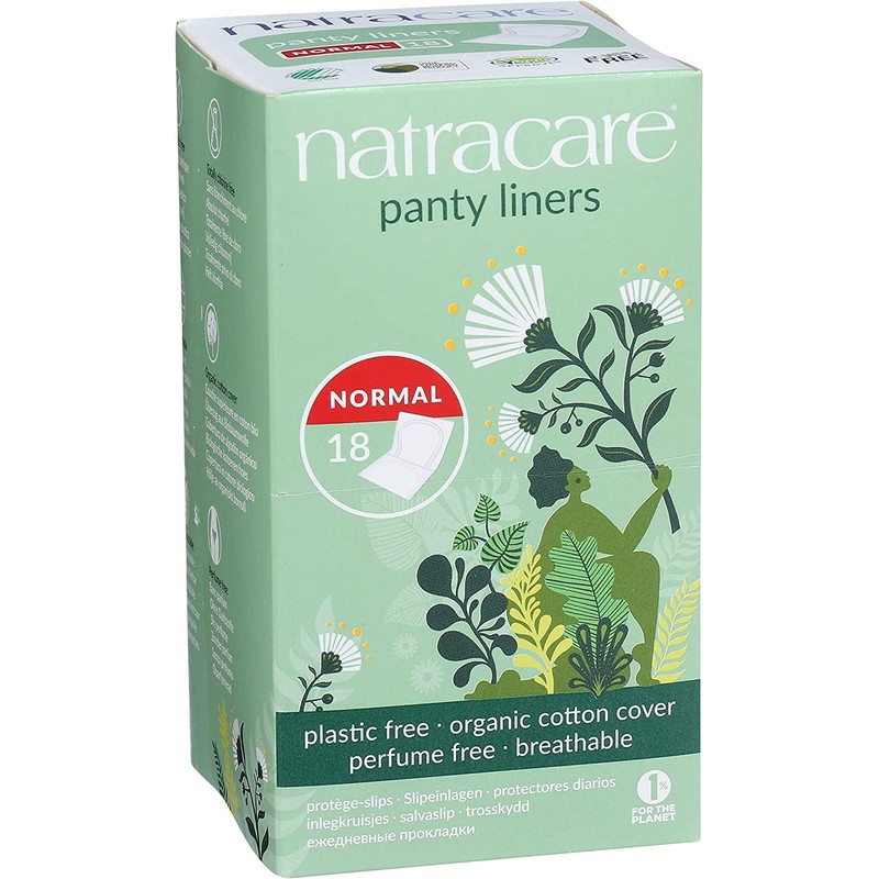 Organic & Natural Panty Liners,Normal Natracare 18 Liners Box