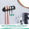 Electric Toothbrush Head Holder, Black Toothbrush Holders Wall Mounted, Stainless
