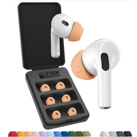 Foam Masters Ultra-Premium Memory Foam Ear Tips for AirPods Pro 1st & 2nd Gen | 3 Pairs | Black Magic Version 6.0 | Comfortable | Secure | Better Noise Cancellation | Replacement Buds