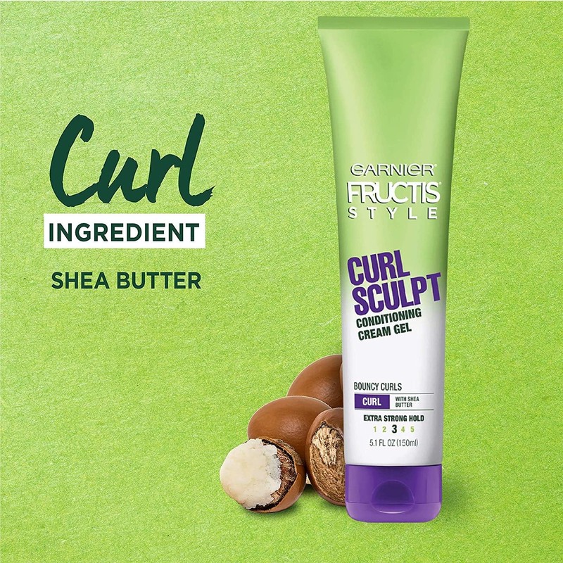Garnier Fructis Style Curl Sculpting Cream-Gel, Extra Fuerte 5 oz,