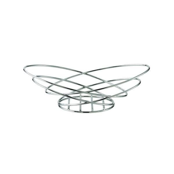 Service Ideas BKWI Wire Basket, Oval, 12.5" x 7.5", Stainless