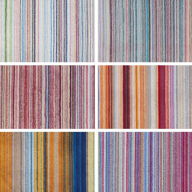 REDBEST Bath Towel Pack of 3 Stripes Colourful Size 70