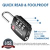 2 Pack TSA Approved Travel Luggage Locks, Combination Lock Alloy