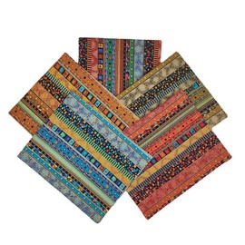 SHTGOI African Fabric Cotton Fabric Colourful Patterned Patchwork Squares Cotton Cloth Fabric Package for Sewing Quilting DIY Decoration Crafts with Printed Tablecloth 5 Sheets