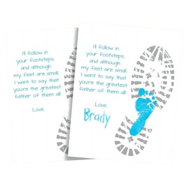 CJ&M Father's Day Poem Footprint Craft | Kids' Footprint Keepsake | Teacher & Parent Resources | Crafts for Pre-K and Kindergarten Children | Father's Day Footprint Keepsake | Father's Day Gift