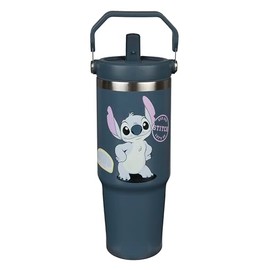 Undercover – Stitch bicchiere termico con manico – capacità di 900 ml – bicchiere in acciaio inox con manico – borraccia ermetica