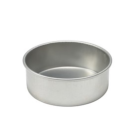 DecoPac 16 Gauge Round Aluminum 8" W x 3" H Pan Baking Cups, 8.6 x 8.6 x 3.1 inches, Silver