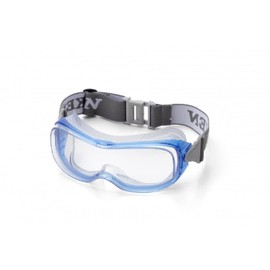 RIKEN OPTECH RC-01B B VF-P Protective Goggles, VF-plus+ Coated Lens, Compatible with Glasses, Band Type, Blue
