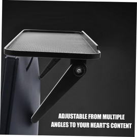 TEHAUX Computer Screen Shelf Foldable Tv Storage Organizer with Design Multi Functional Desktop Holder for Cable Boxes and Accessories Durable Construction Portable and Stylish