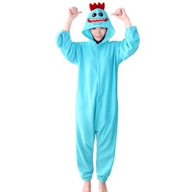 WOTOGOLD Animal Cosplay Costume Rick Unisex Adult Pajamas Blue