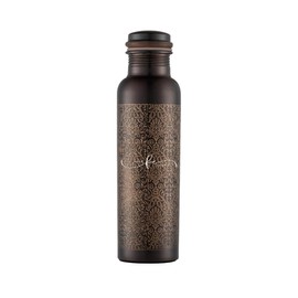 FOLK CRAFT Pure Copper Water Bottle - 32 oz - Indian Handmade Copper Bottle for Drinking Water at Travel, Hiking, Gym, Office, Outdoor - Antique Engraved