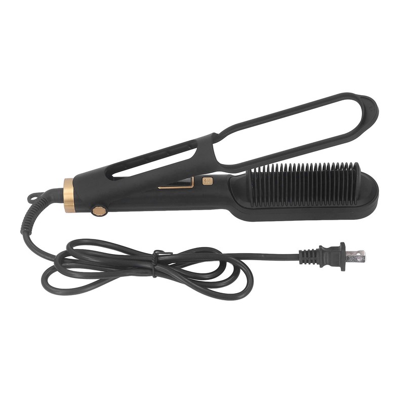 LED Hair Straightening Brush Negative Ion Adjustable Temperature Automatic Straight