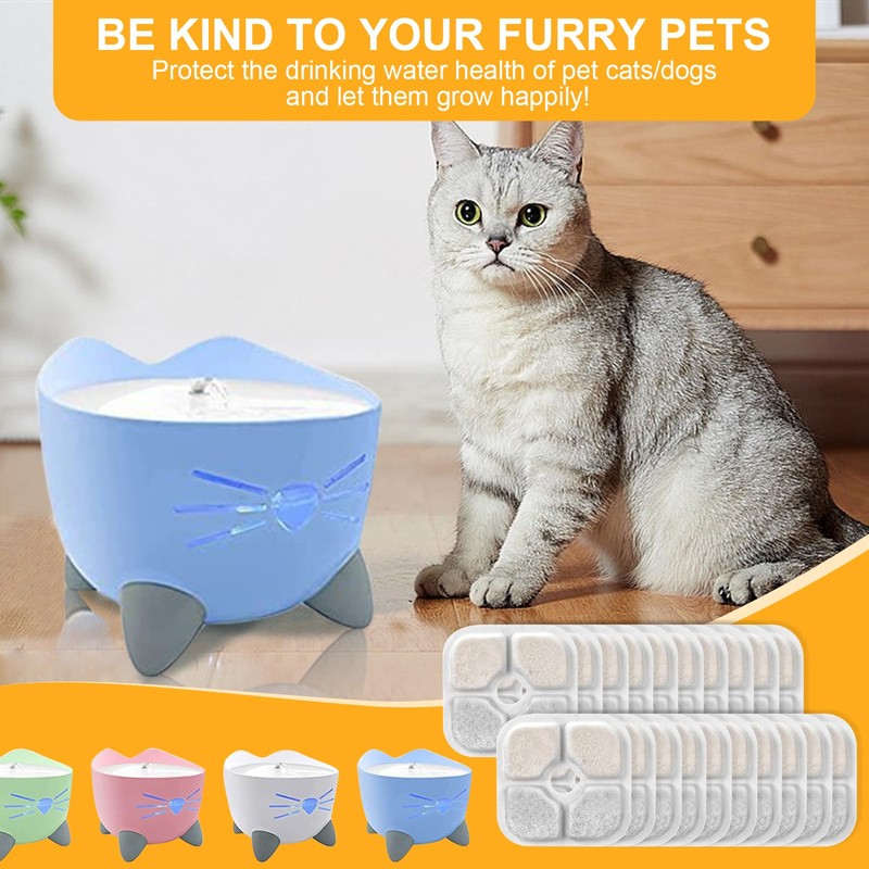 Pmueuff Cat Fountain Filter, Pack of 18 Filter Drinking Fountain