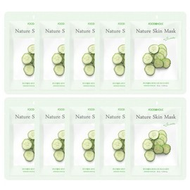 (10 Sheets) Food A Holic Nature Skin Cucumber Mask Pack / (10매)푸드어홀릭 네이처스킨 오이 마스크팩