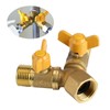 G1/2 Brass Garden Irrigation 2 Way Double Tap Hose Adapter
