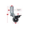Shepherd Hardware 8126E 1-7/8-Inch TPR Swivel Corner Casters with Top