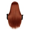 Synthetic Lace Front Wigs For Women Orange Straight Hair Glueless