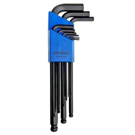 Paramount Steel 9-Piece L-Key Ball-End Hex Key Set: Metric 1.5 to 10mm