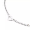 LZD Stainless Steel Cable Anklet Bracelet Heart Lobster Silver Adjustable