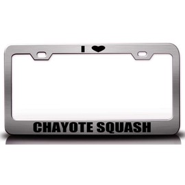Custom Brother - I Love CHAYOTE Squash Food Vegetable Fruit Metal Car SUV Truck License Plate Frame Ch s12