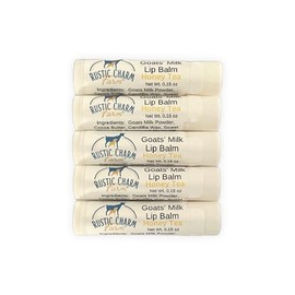 Paquete de 5 bálsamos labiales de leche de cabra (té de miel)