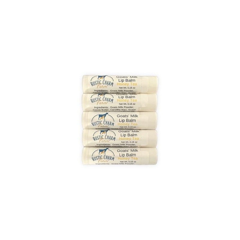 Paquete de 5 bálsamos labiales de leche de cabra (té