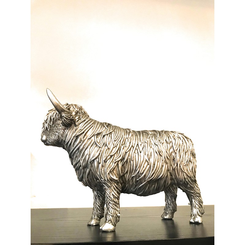 Reflections By Leonardo Highland Cow, 12 cm, Silver