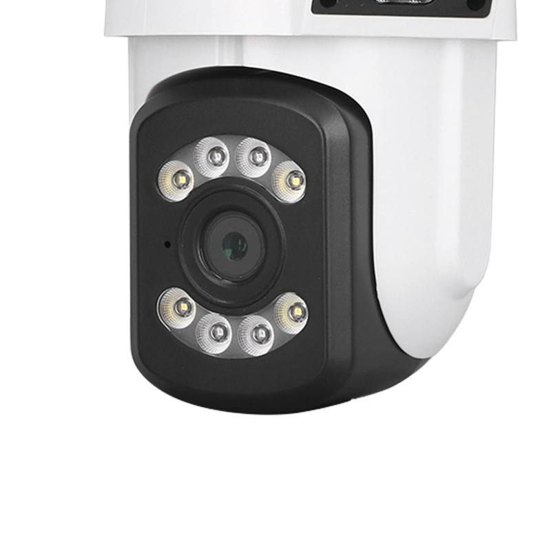 Outdoor WiFi Surveillance Camera 2 Lens Security PTZ IP Cam
