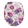 Oamsistay Purple Rose Toilet Lid Cover Soft Plush Seat Bathroom
