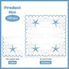 100 Pcs Starfish Light Blue Scalloped Paper Napkins 6.5 x