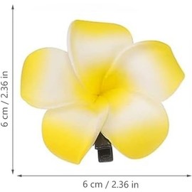 Hawaii Plumeria Hair Clips Boho Foam Flower Hairpins, 24Pcs Plumeria Hairpin Hair Clip Plumeria Flower Hair Clips Hawaiian Tropical Hair Clips,Hawaiian Flower Claw Clips Plumeria Flower Hair Clips