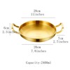 MBBITL Paella Pan Gold Stainless Steel Skillet Pan 11 inch