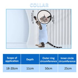 Cat Surgery Recovery Suit, Cat Professional Recovery Suit for Abdominal Wounds Skin Diseases, Surgery Recovery Suit E-Collar Alternative for Cats Small Dogs, Pajama Suit Anti Licking(S)