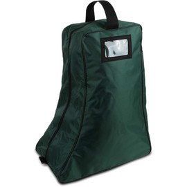 Storfisk fishing & more Boot Bag Storage Bag for Wellington Boots and Shoes with Reinforced Base and Clear Window, dark green