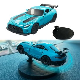 Cowenhey Alloy Car Model Drifting Spin Ornament, Cars Spin Dashboard Decoration, Sports Car Model That Can Sway Dynamic Interior Dash Ornament, Vehicle Turn and Follow Drift (Blue)