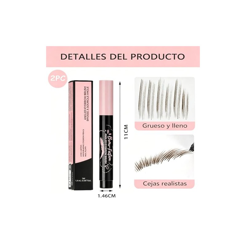 2 Pcs Lapiz De Cejas, Lapiz para Cejas Efecto Microblading,