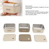 Omabeta Stainless Steel Lunch Box Set with 3PCS 600ml Lunch